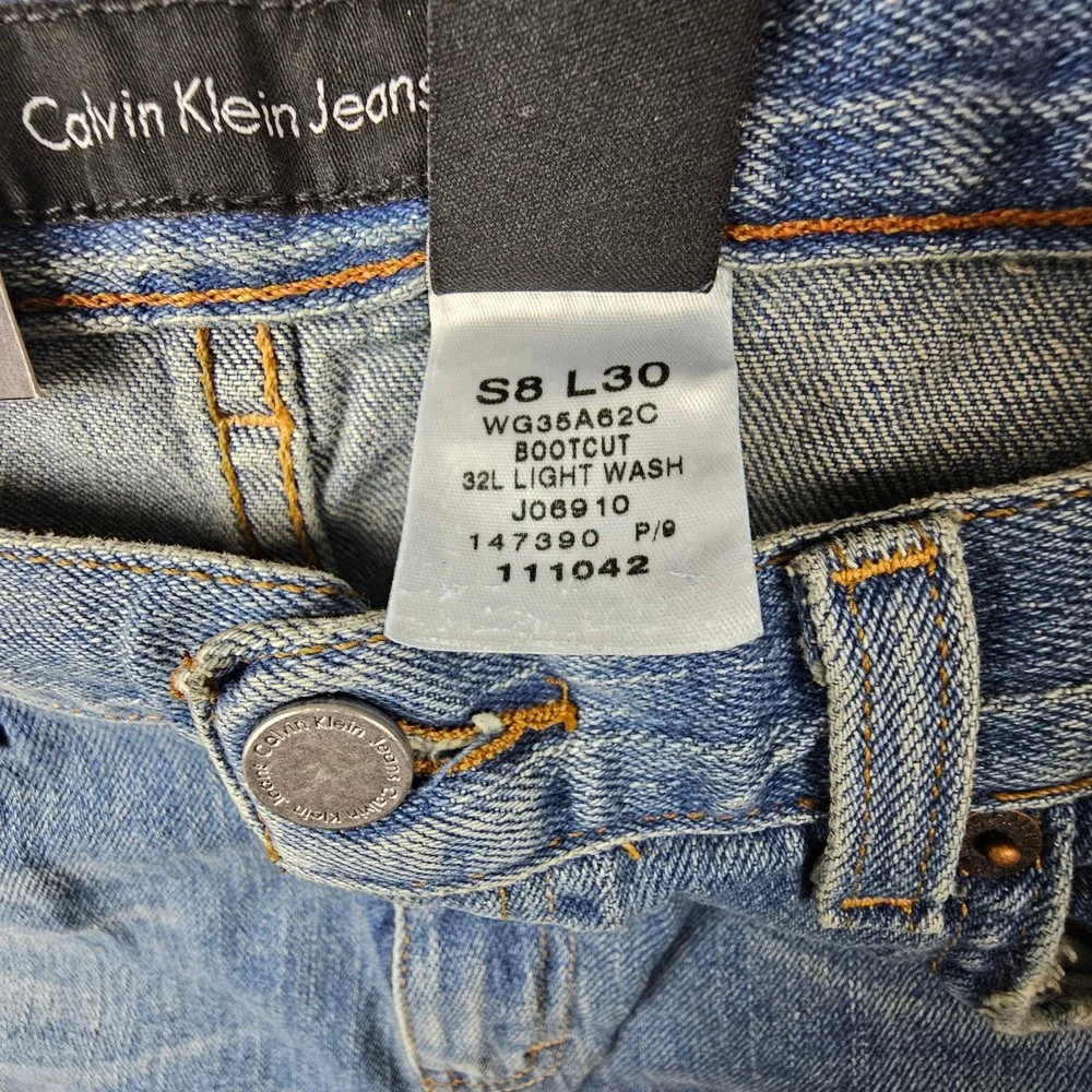 Calvin Klein Jeans Bootcut Womens Size 8 Light Wash Stretch Denim Y2K 90S Retro - Picture 5 of 9